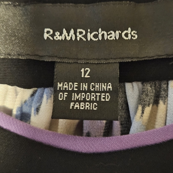 R&M Richards Sleeveless Multi color Dress size 12 - Picture 4 of 5